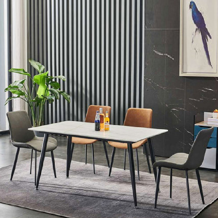 Sintered Stone Industrial Kitchen Desk Rectangle Dining Room Table