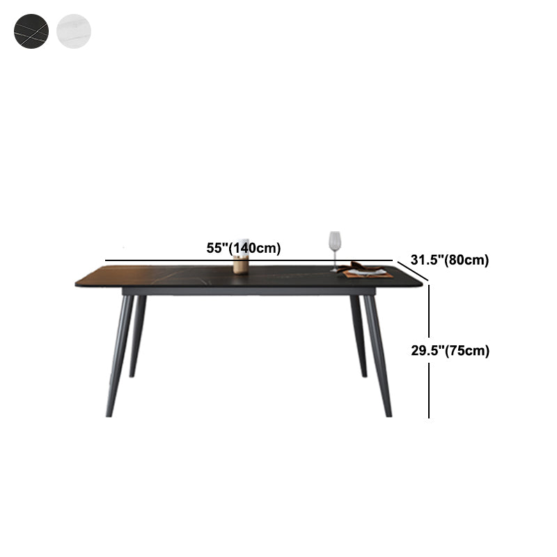 Sintered Stone Industrial Kitchen Desk Rectangle Dining Room Table