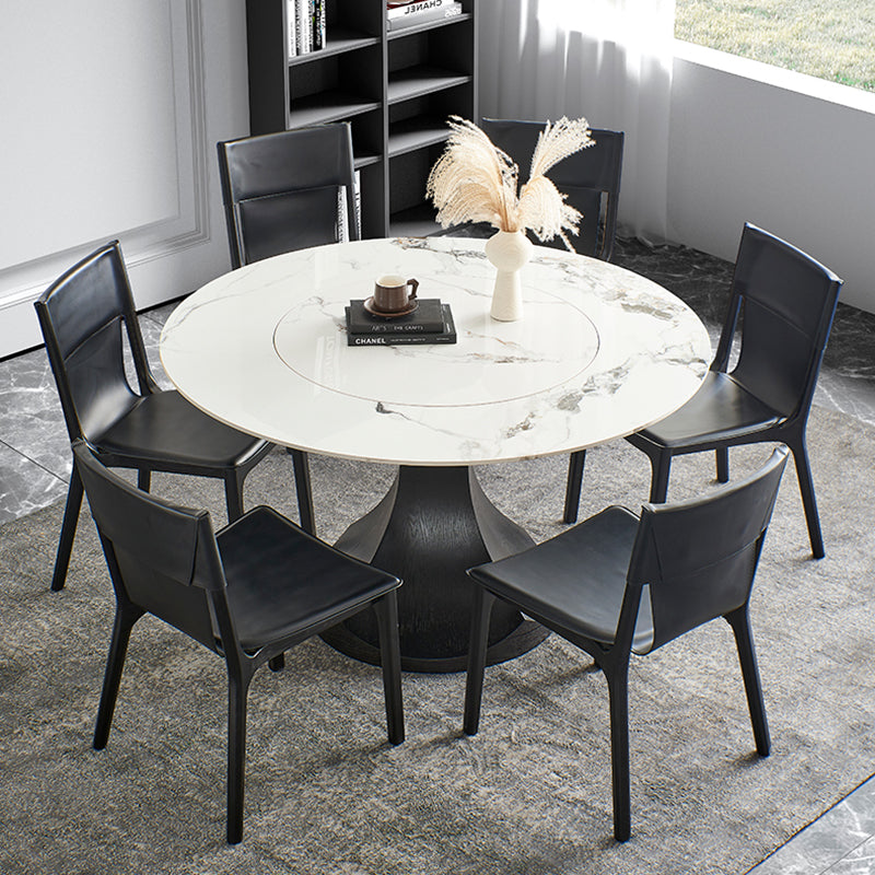 Convertible Dining Table Round Stone Dining Table with Pedestal