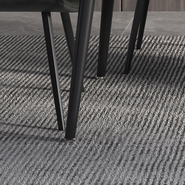 Industrial Rectangle Dining Site Table Black Tripod Base Dining Table with Stone Top