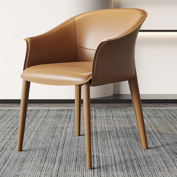 Contemporary Metal Dining Room Chair Leather Dining Chairs for Home Use