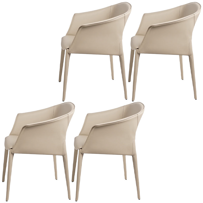 Contemporary Metal Dining Room Chair Leather Dining Chairs for Home Use