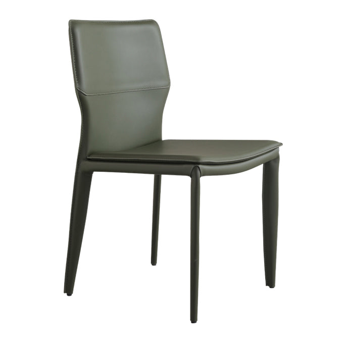 Contemporary Style Dining Chairs Armless Chairs with Metal Legs for Home