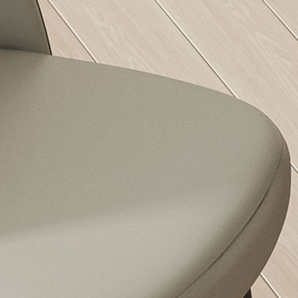 Glam Armless Dining Chairs Faux Leather Home Dining Side Chair