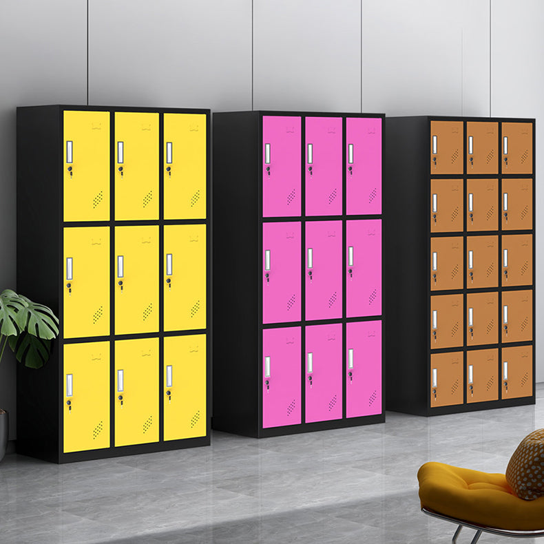 Contemporary Steel Wardrobe Armoire Hinged Storage Cabinet for Home