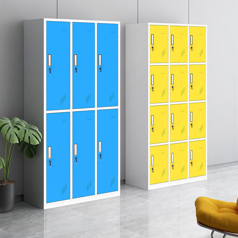 Contemporary Steel Wardrobe Armoire Hinged Storage Cabinet for Home