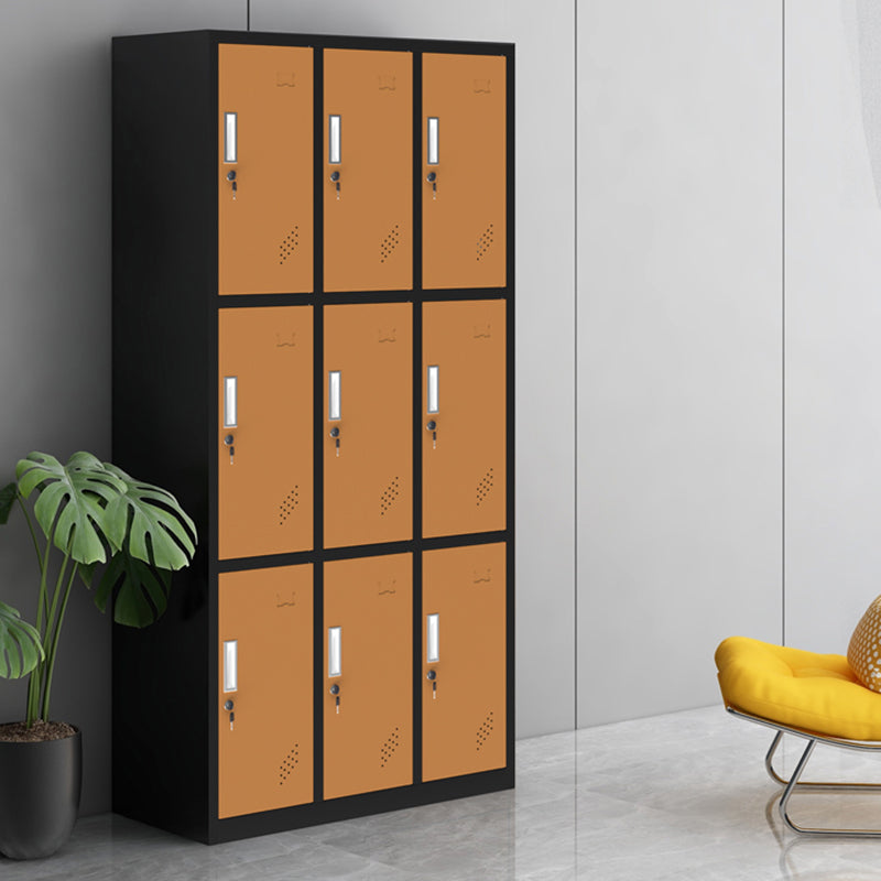 Contemporary Steel Wardrobe Armoire Hinged Storage Cabinet for Home