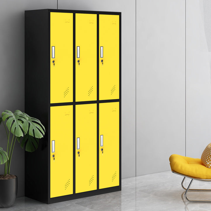 Contemporary Steel Wardrobe Armoire Hinged Storage Cabinet for Home