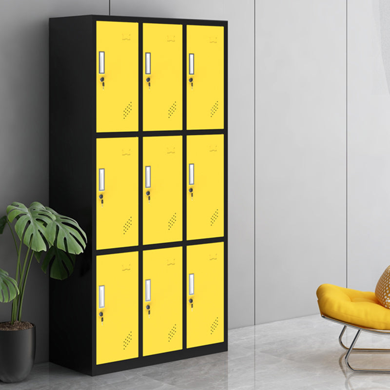 Contemporary Steel Wardrobe Armoire Hinged Storage Cabinet for Home