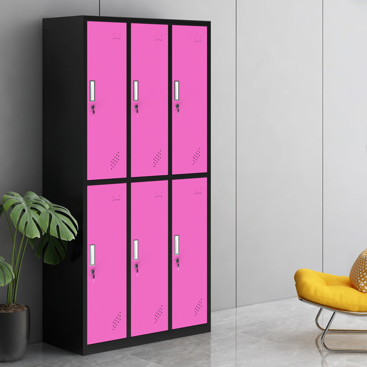 Contemporary Steel Wardrobe Armoire Hinged Storage Cabinet for Home
