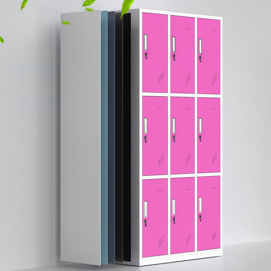 Contemporary Steel Wardrobe Armoire Hinged Storage Cabinet for Home