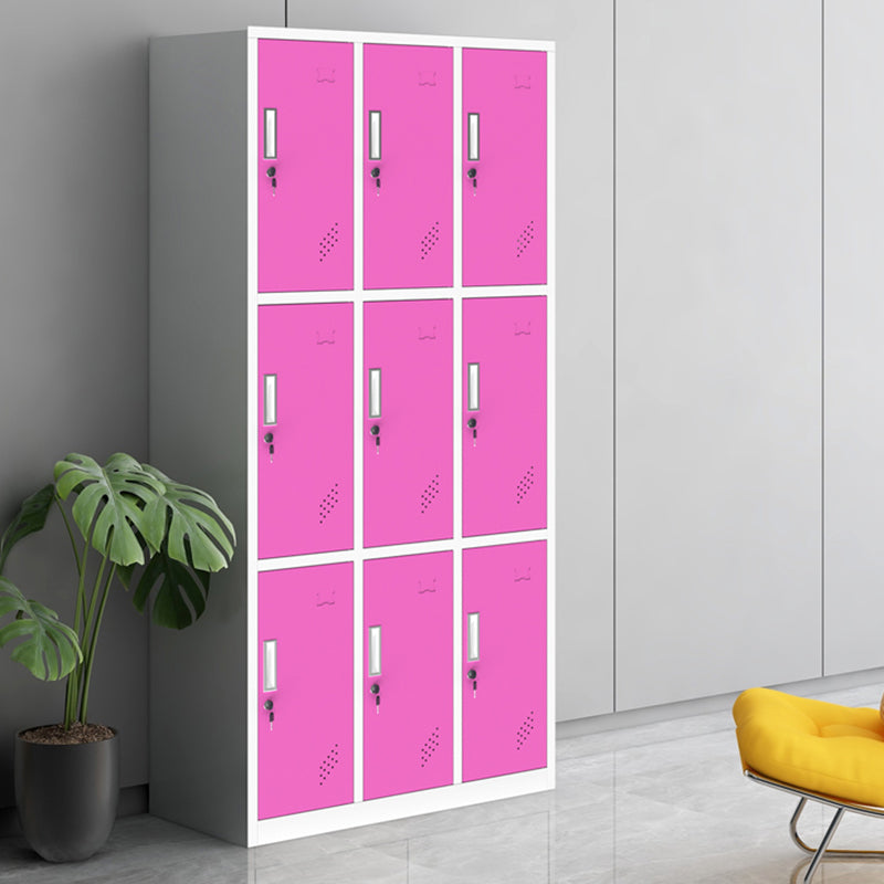 Contemporary Steel Wardrobe Armoire Hinged Storage Cabinet for Home