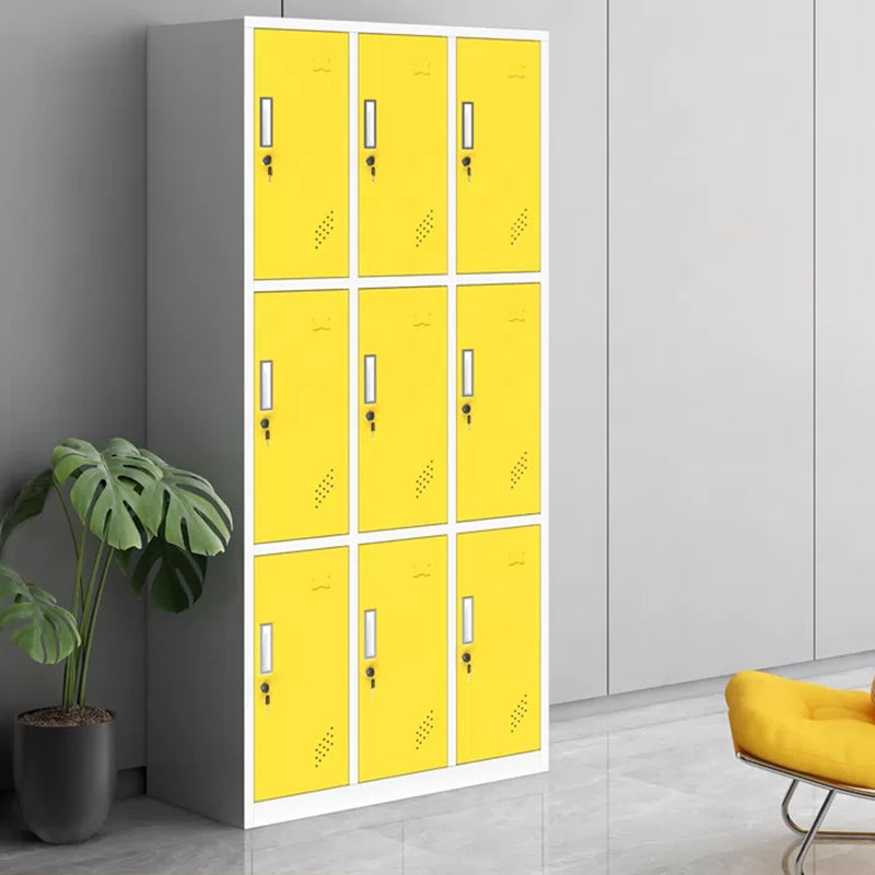 Contemporary Steel Wardrobe Armoire Hinged Storage Cabinet for Home