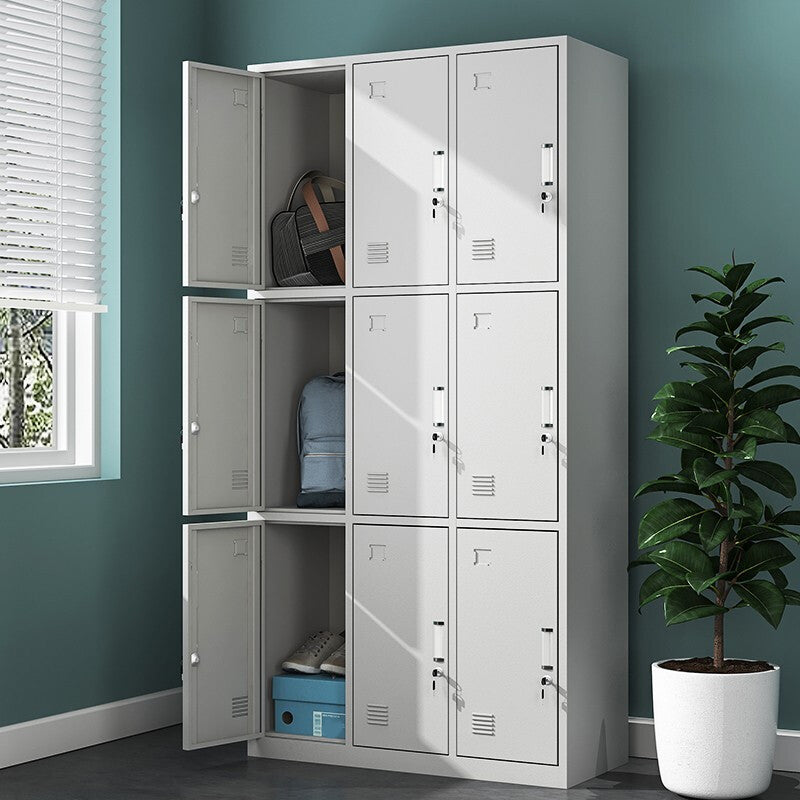 Contemporary Style Wardrobe White Metal Wardrobe Closet for Home