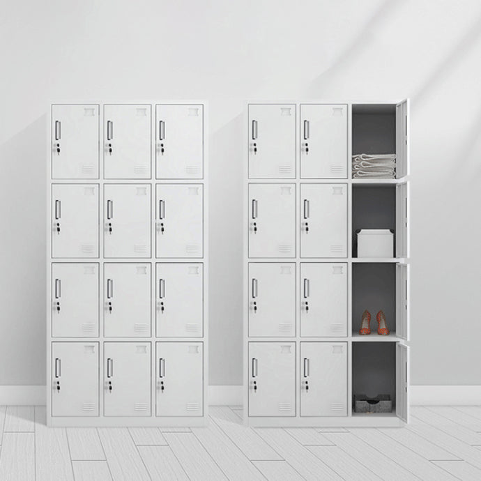Contemporary Style Wardrobe White Metal Wardrobe Closet for Home