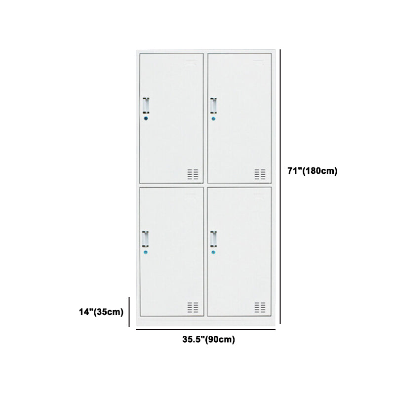 Contemporary Style Wardrobe White Metal Wardrobe Closet for Home