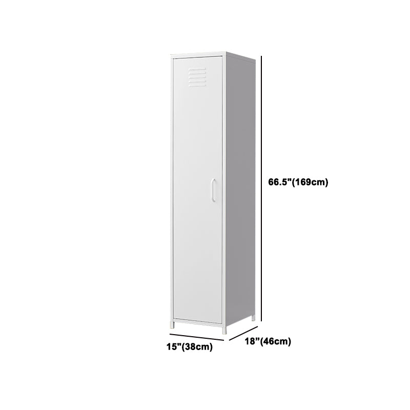 Steel Contemporary Wardrobe Armoire With Legs Hinged Storage Cabinet