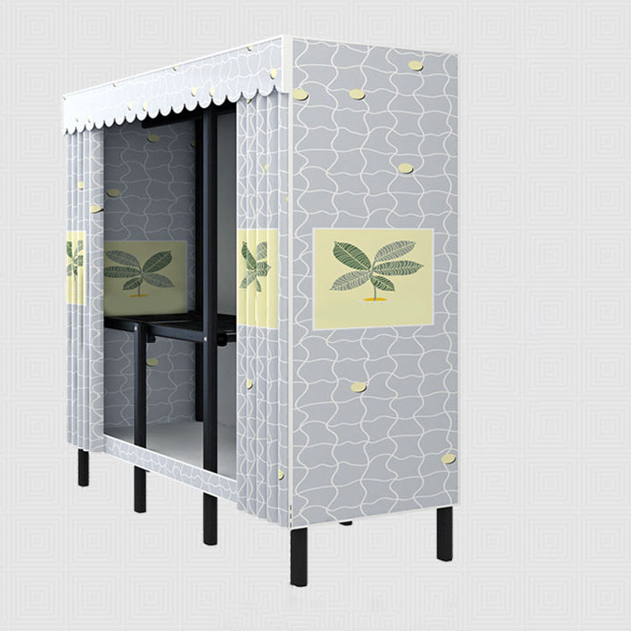 Contemporary Style Folding Wardrobe Armoire Steel Frame Wardrobe Cabinet for Home