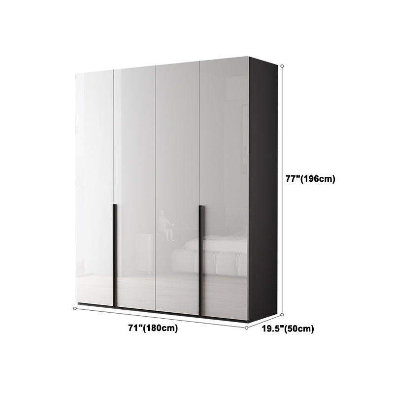 Modern Wardrobe Armoire Engineered Wood Wardrobe Cabinet with Drawer