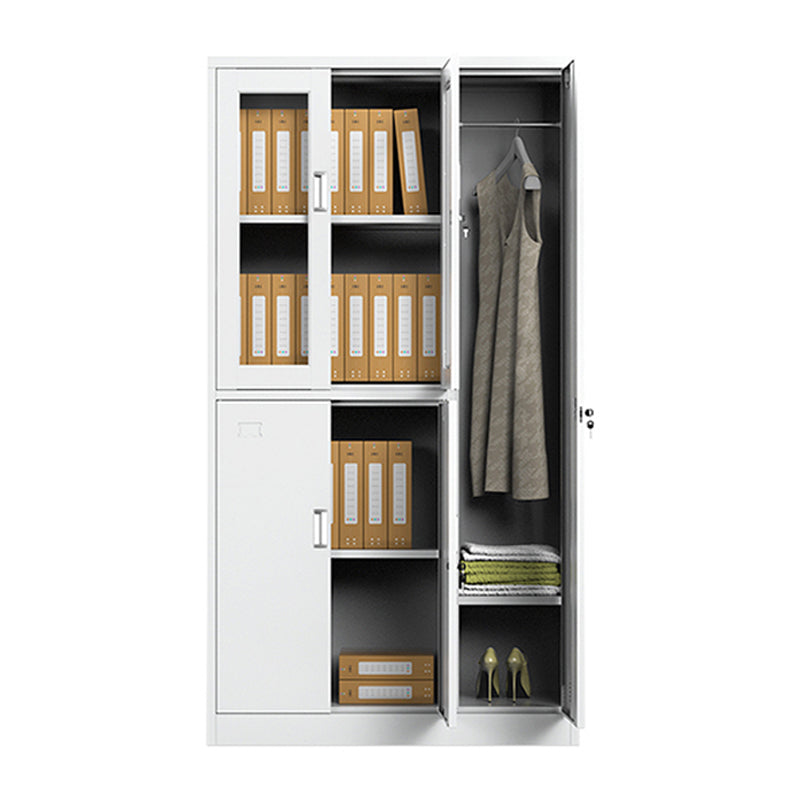 Metal White Storage Cabinet Contemporary Cabinet for Bathroom