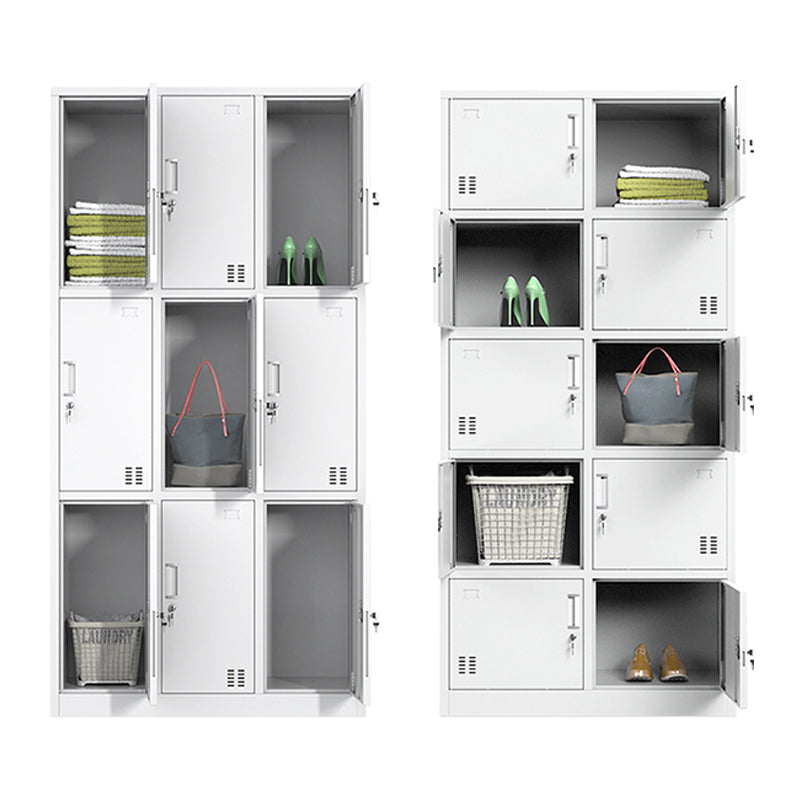 Metal White Storage Cabinet Contemporary Cabinet for Bathroom