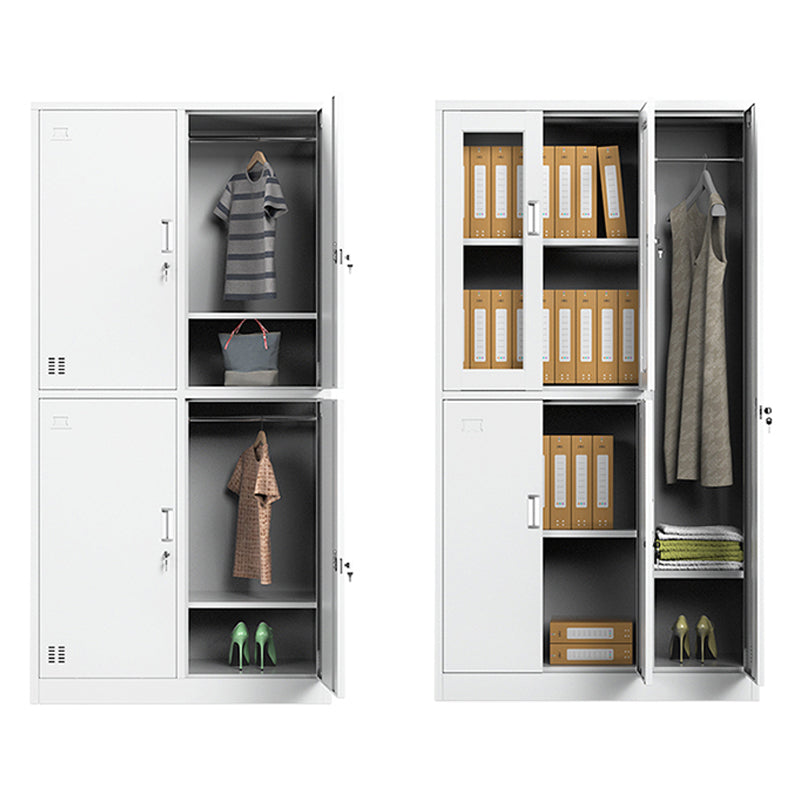 Metal White Storage Cabinet Contemporary Cabinet for Bathroom