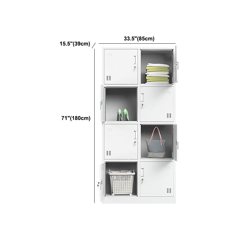 Metal White Storage Cabinet Contemporary Cabinet for Bathroom