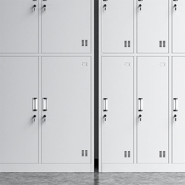 White Steel Wardrobe Cabinet Contemporary Hinged Wardrobe Closet