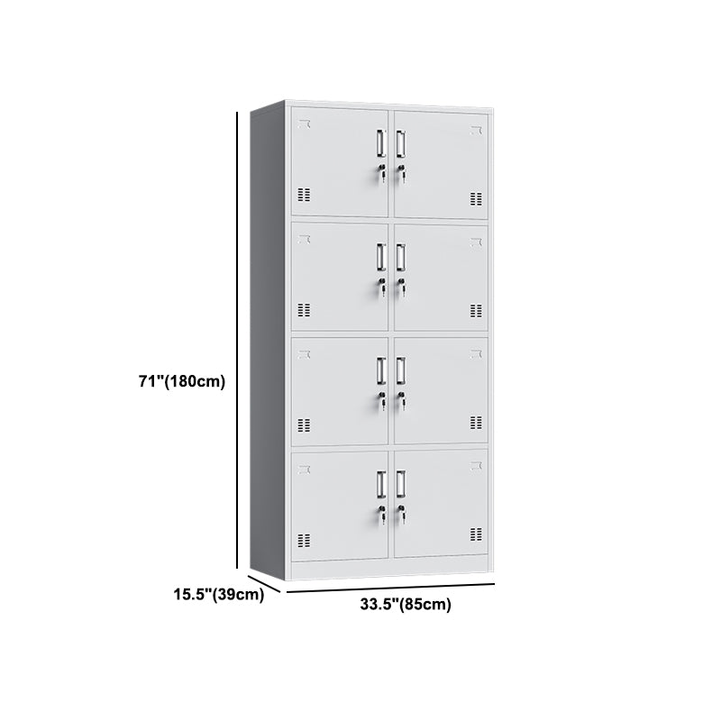 White Steel Wardrobe Cabinet Contemporary Hinged Wardrobe Closet
