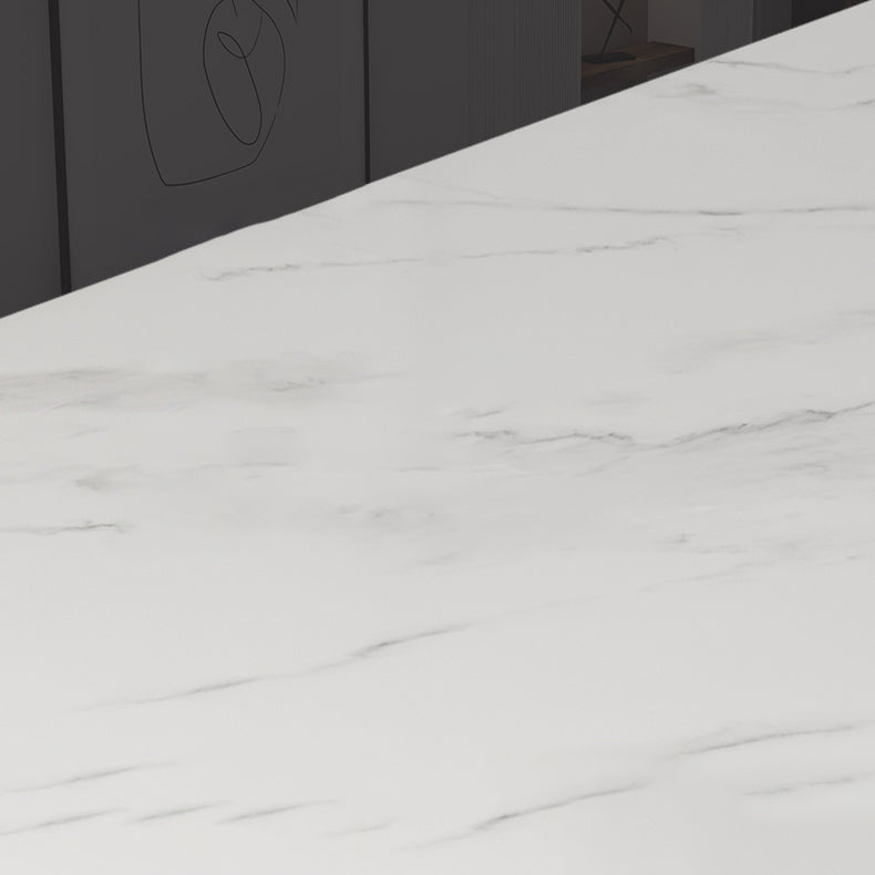 Modern 1/2/4/5/6 Pieces Dining Set Rectangle Stone Dining Table for Dining Room