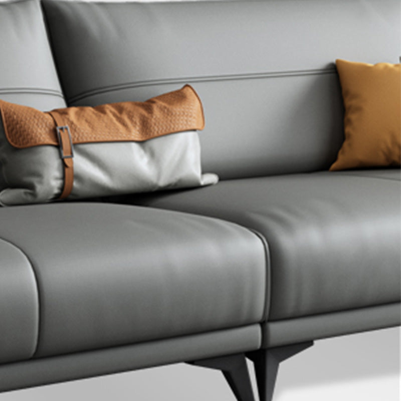 Stain Resistant Faux Leather with Storage Living Room Square Arm Seating