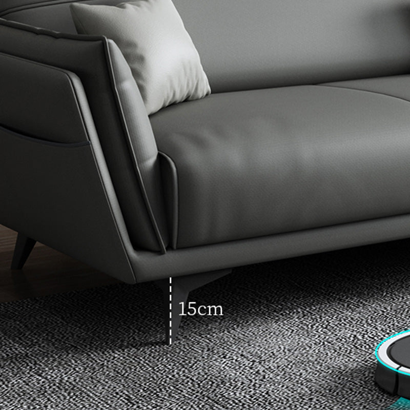 Stain Resistant Faux Leather with Storage Living Room Square Arm Seating