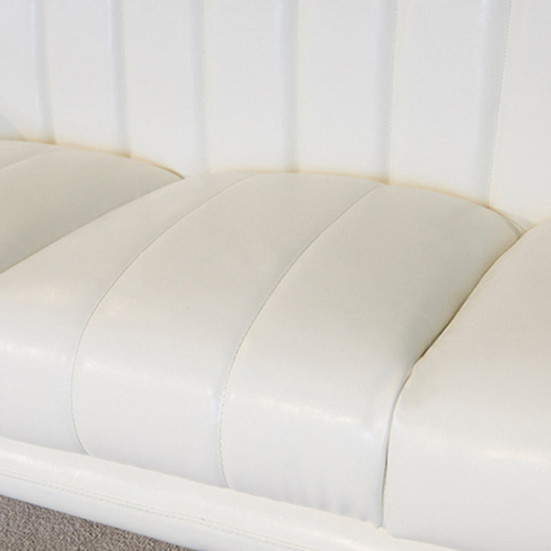 Faux Leather Stain Resistant Sewn Pillow Back Standard Sofa Couch