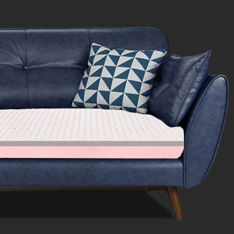 33.4" H 3-4 Seater Faux Leather Flared Arm Sofa for Living Room