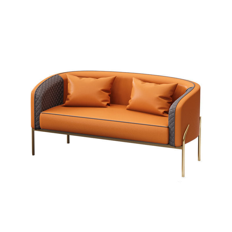 Modern Sloped Arm Sofa Basic Four Legs Standard Sofa for Living Room, Apartment