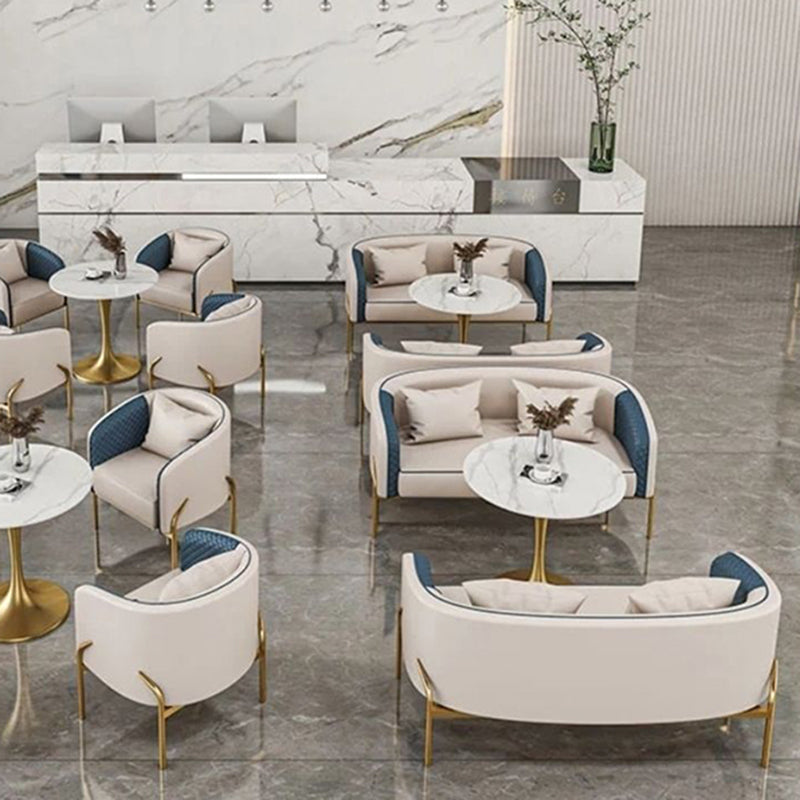 Modern Sloped Arm Sofa Basic Four Legs Standard Sofa for Living Room, Apartment