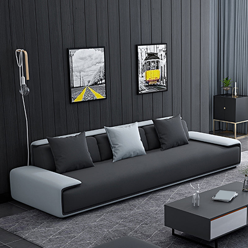 Scandinavian Velvet 3/4-seat Sectional Pillow Top Arm Sectional