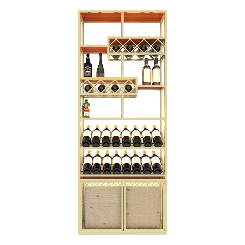 Iron Floor Wine Bottle & Glass Rack Industrial Wine Rack Kit