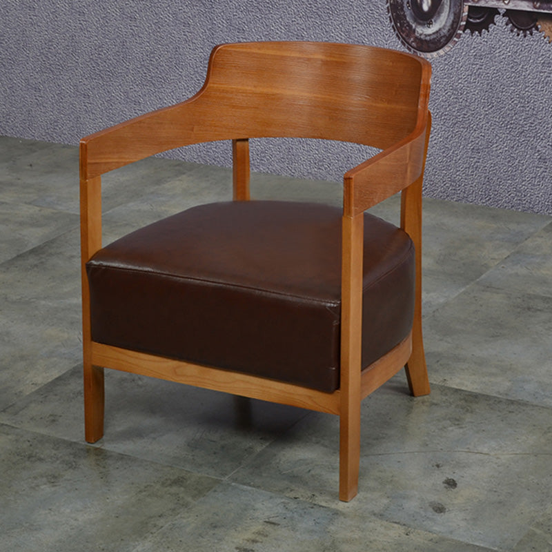 Solid Color Living Room Arms Included Basic Four Leg Square Arms Accent Chair