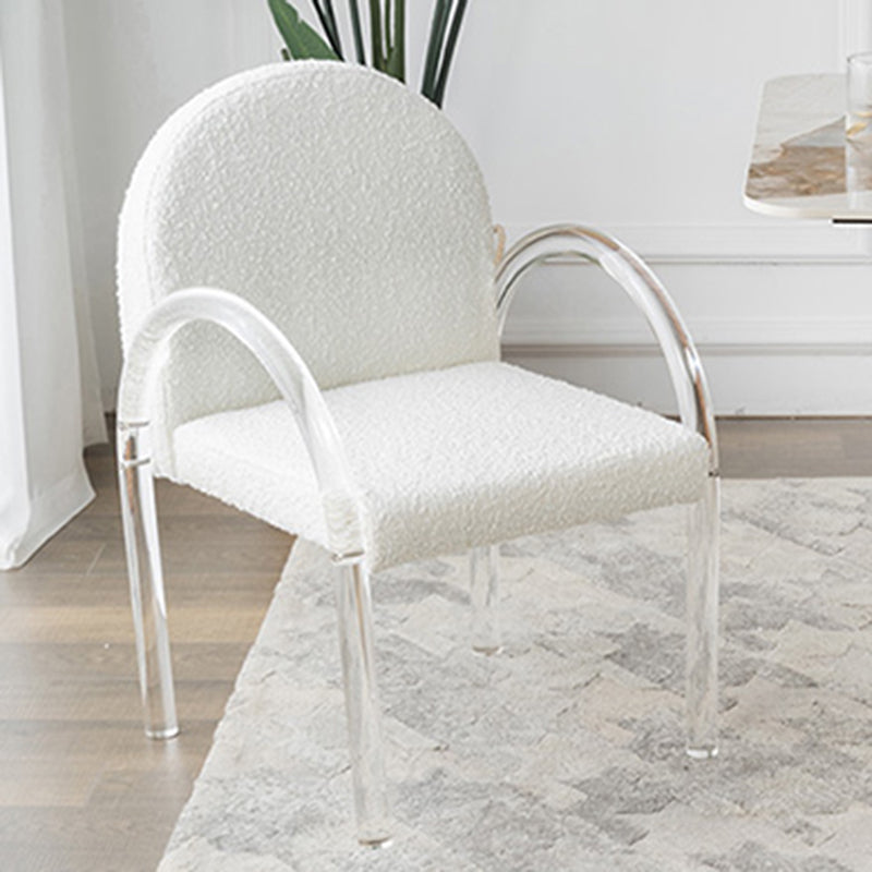 Tight Back Round Arms and Armless Basic Four Leg Accent Chair Set