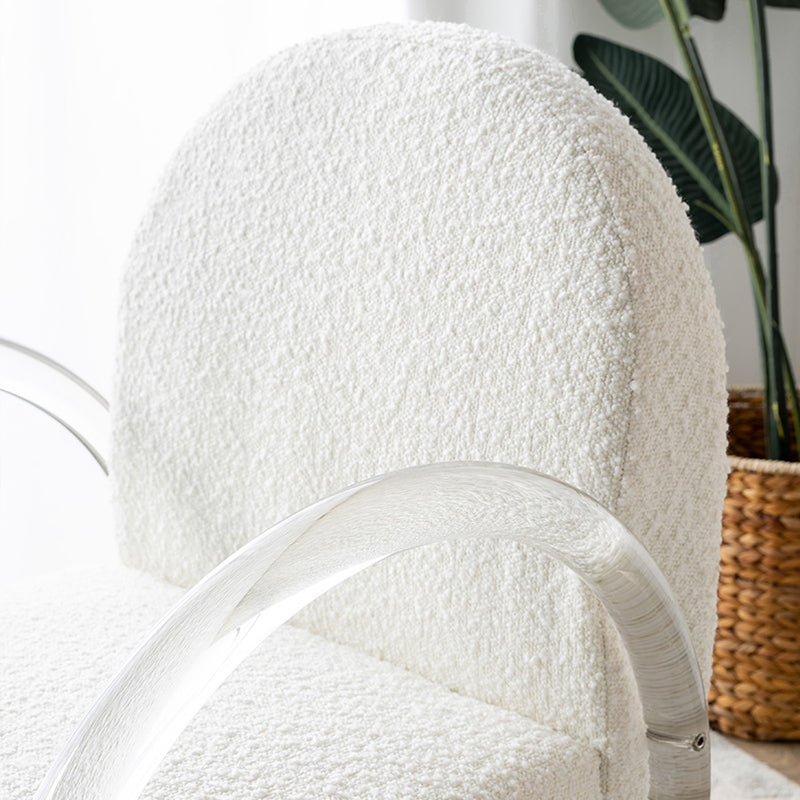 Tight Back Round Arms and Armless Basic Four Leg Accent Chair Set