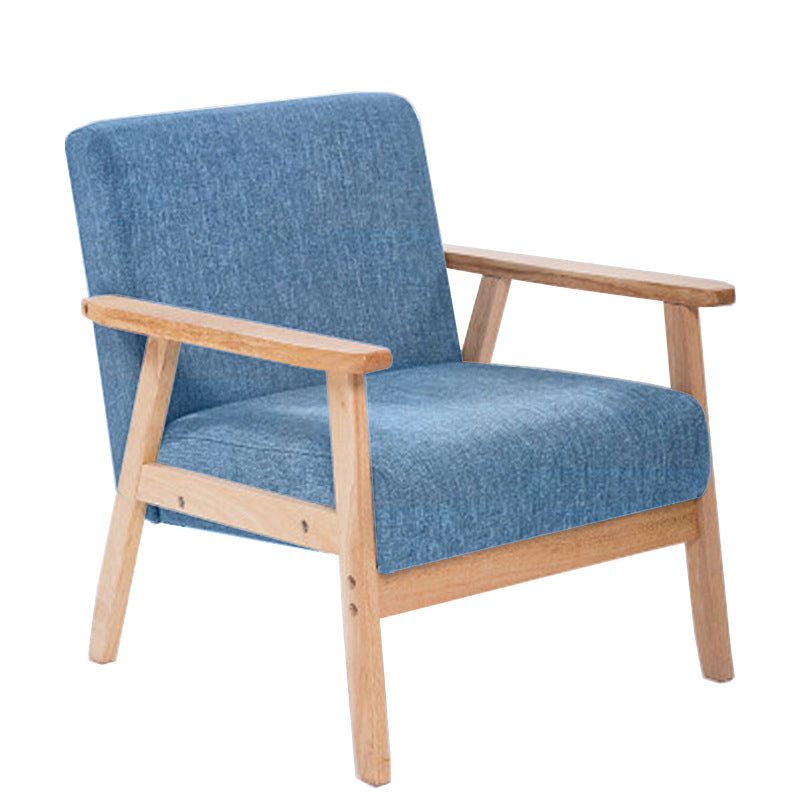 Linen Arm Chair 25.19" L x 23.22" W x 27.95" H Solid Wood Frame Accent Armchair