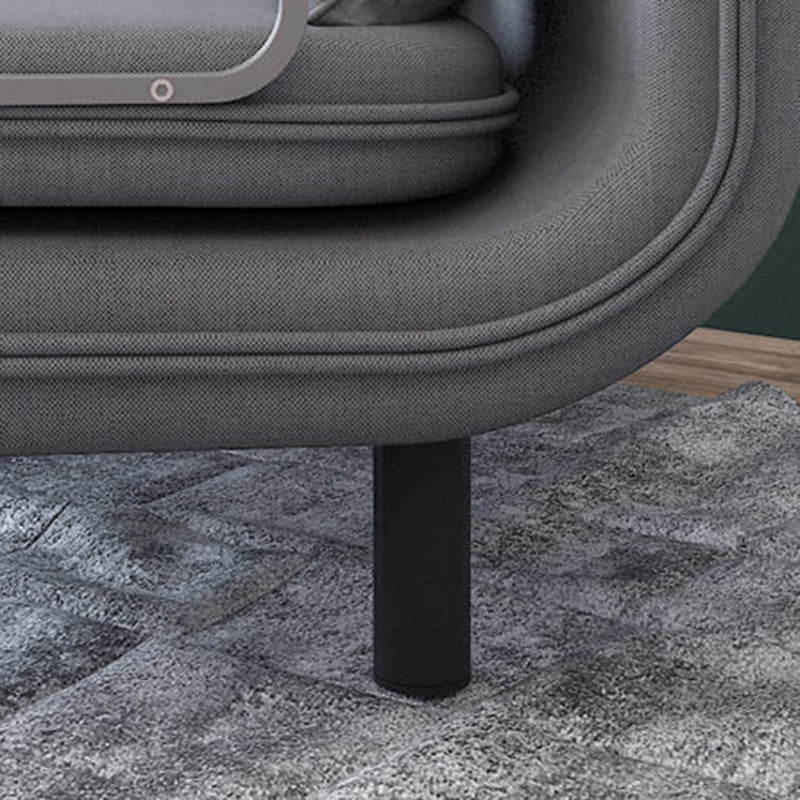 Convertible Accent chair Square Arms Velvet Convertible Chair with Basic Four Leg