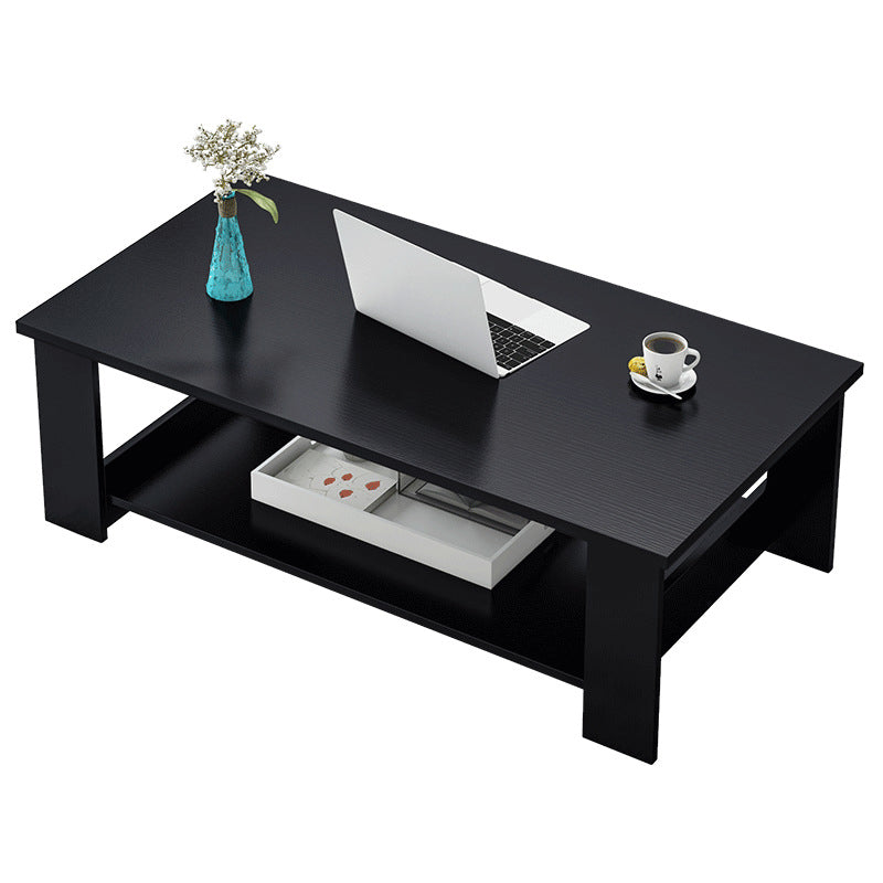 Rectangular 4 Legs Base Design Artificial Material Modern Style Coffee Table