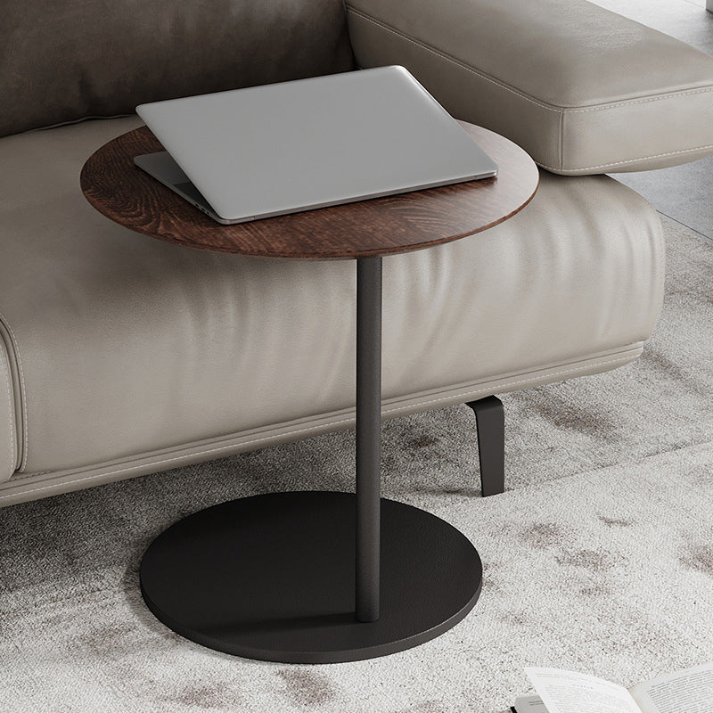 Modern Round Stone Pedestal Sofa Side Accent Table - Dia 19.69"