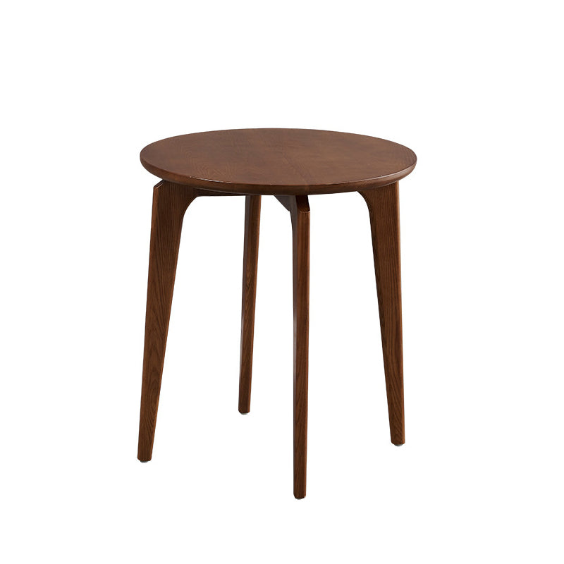 Scandinavian 19.6-inch Round Wood Top Side Table 3 Legs/4 Legs End Table