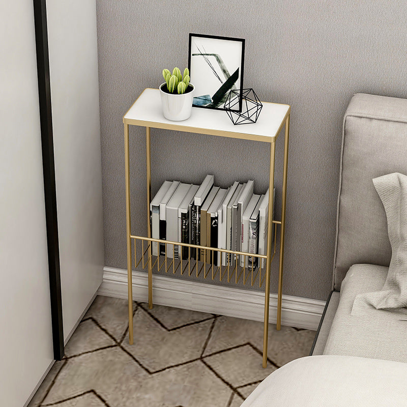 Contemporary 27.6" Tall 4 Legs End Table Rectangular Side Table