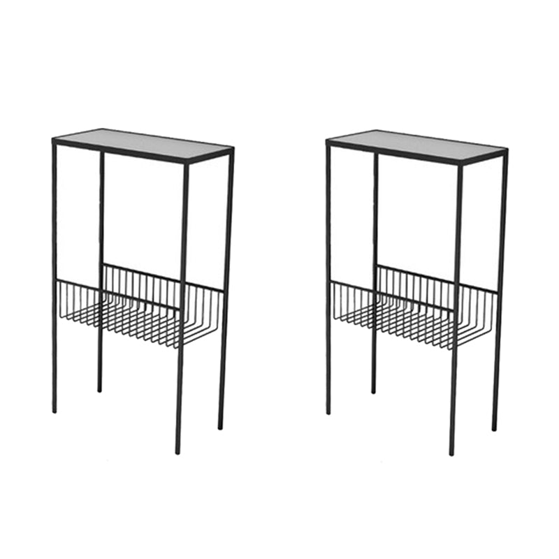 Contemporary 27.6" Tall 4 Legs End Table Rectangular Side Table