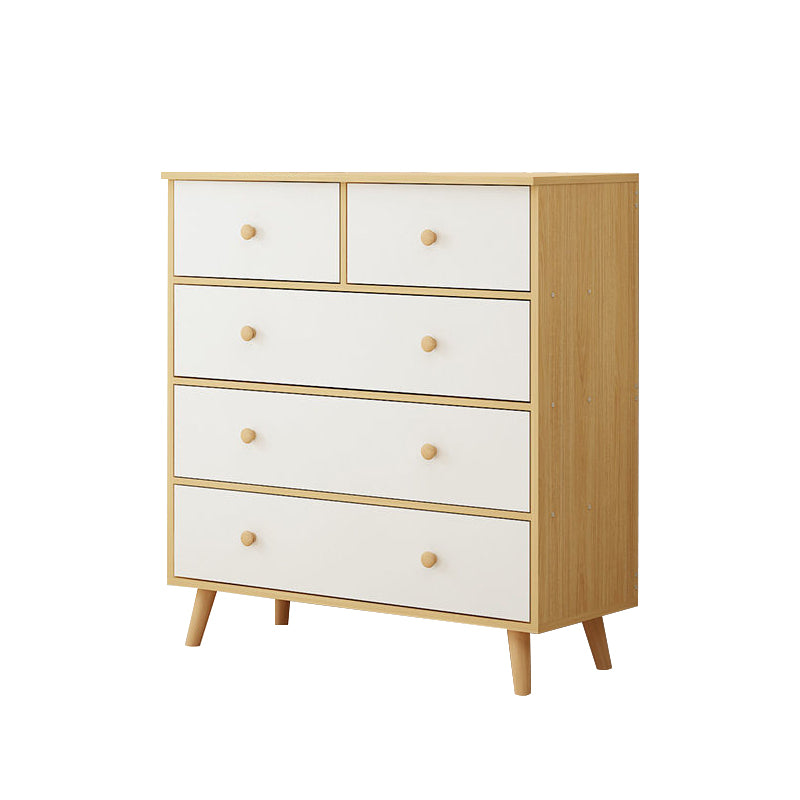 Contemporary Accent Chest with Drawers Wooden Straight Legs Chest