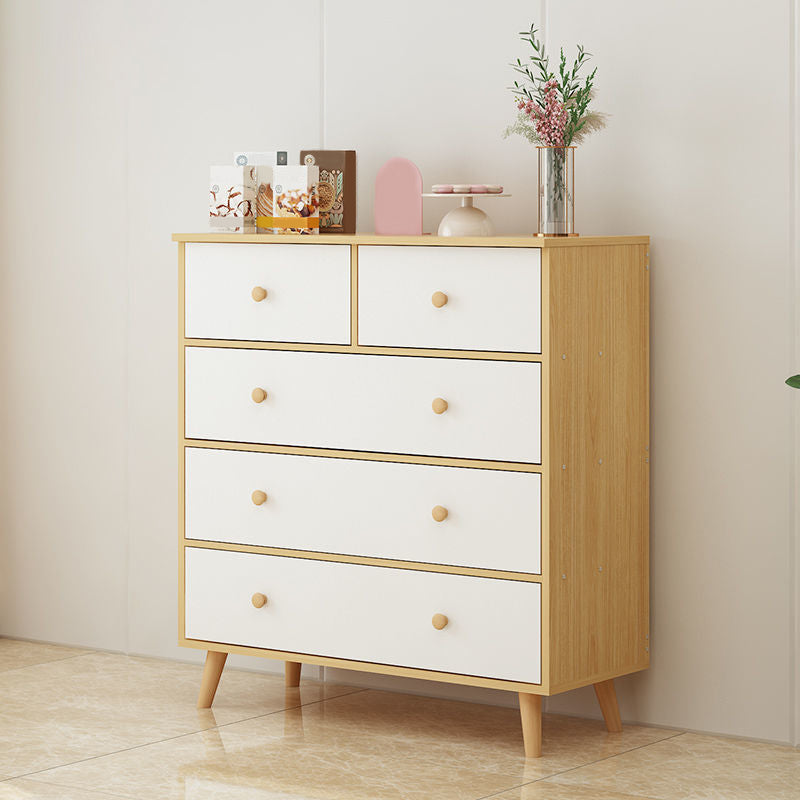 Contemporary Accent Chest with Drawers Wooden Straight Legs Chest
